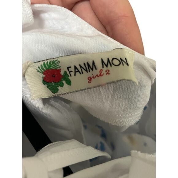 Girls Fanm Mon Galata Linen Dress Size 2 Toddler Formal Embroidered - Picture 3 of 3